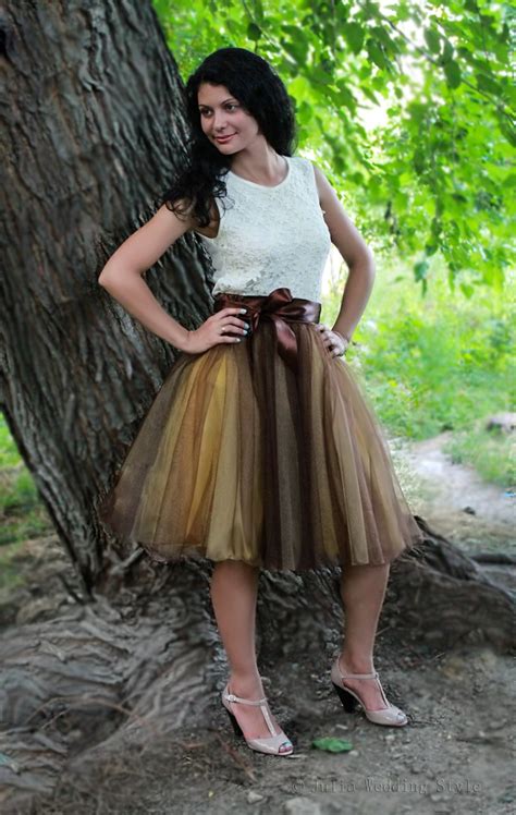 Brown Tulle Skirtyellow Tulle Skirtsbridesmaid Skirtparty Skirtfloor Length Tutuballet