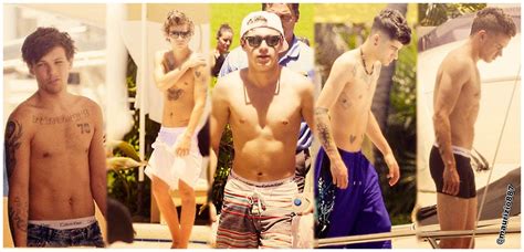 One Direction Shirtless Together