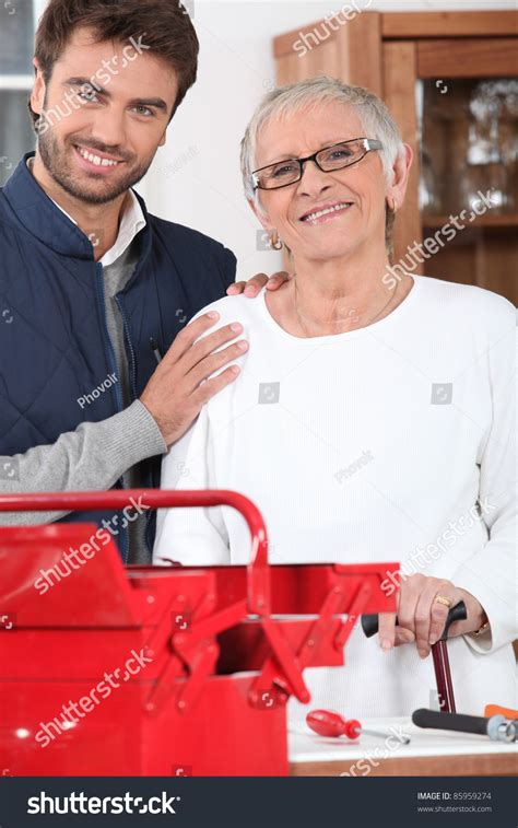 Senior With Handyman Imagen De Archivo Stock 85959274 Shutterstock