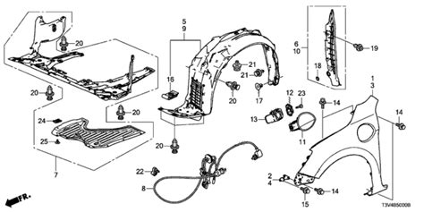 T A A Zz Genuine Honda Stay L Fr Fender