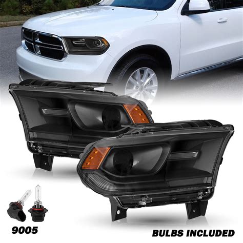 Faros para Dodge Durango 2014 2020 tipo halógeno con bombillas pares