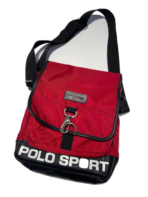 Vintage 90s Polo Sport Ralph Lauren Red Shoulder Bag Gem