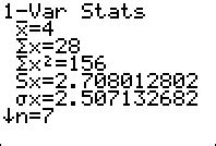 Standard Deviation and Variance on a Graphing Calulator