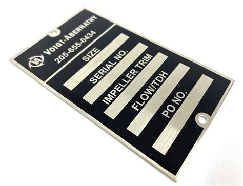 Custom Aluminum Identification Plates Bell Company Inc