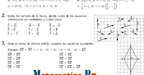 Los Vectores En El Plano Ejercicios Resueltos Matematicas