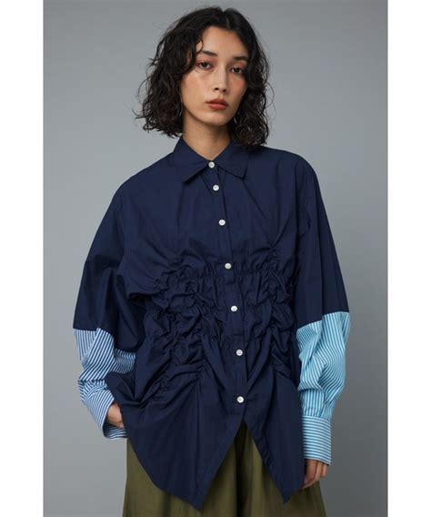 【セール】shirring Shirt ｼｬｰﾘﾝｸﾞｼｬﾂ（シャツブラウス）｜herincye（ヘリンドットサイ）のファッション通販