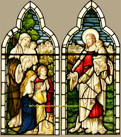 Ref Rel Antique Religious Church Stained Glass Windows Jesus