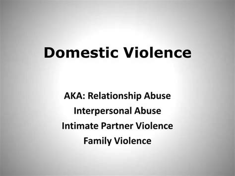 Ppt Domestic Violence Powerpoint Presentation Free Download Id 1566385