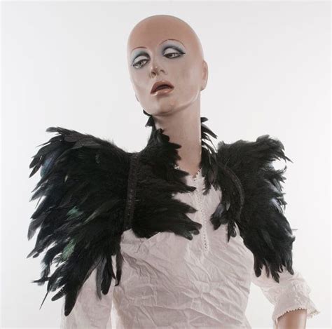 Feather Capelet With High Collar Feather Shoulder Wrap Shrug Etsy Fashion Show Makeup