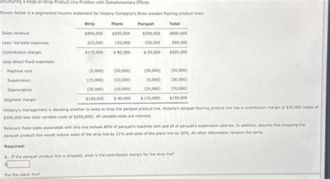 Solved Structuring A Keep Or Drop Product Line Problem With Chegg