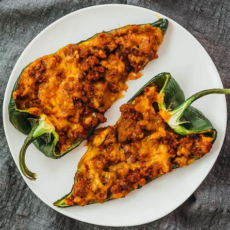 Stuffed Poblano Peppers Keto Savory Tooth