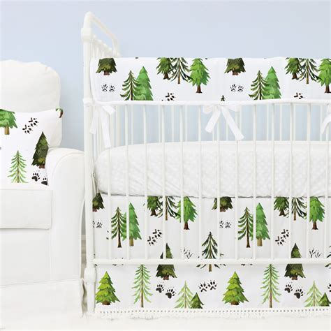 Woodland Rustic Tree Crib Bedding Set For A Animal Inspired Nursery