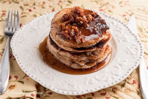 Pecan Pancakes With Butter Pecan Syrup Making Life Delicious