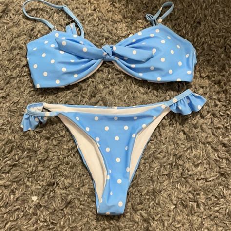 Shein Swim Blue Polka Dot Bikini Poshmark