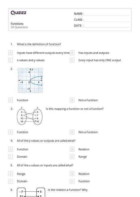 Identifying Functions Worksheets Worksheets Library