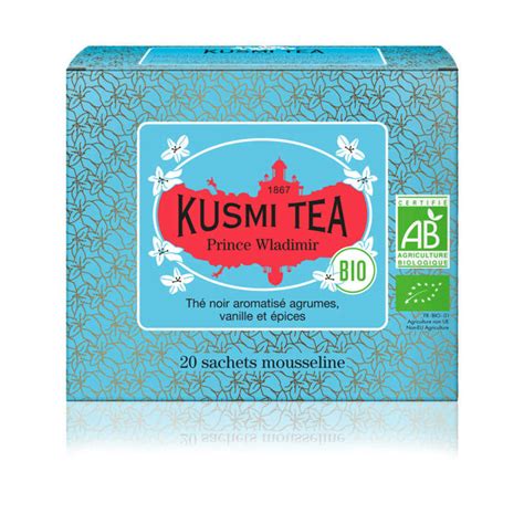 Kusmi Tea Prince Wladimir Th Noir Bio X Sachets Mousseline G