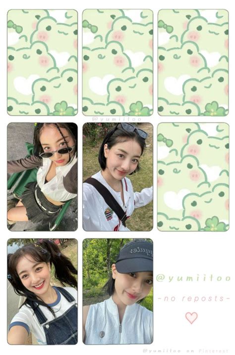 Twice Jihyo Fanmade Ver Printable Photocard Template Front Back