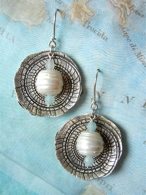 Beach Jewelry Silver Shell Earrings Silver Seashell And Etsy