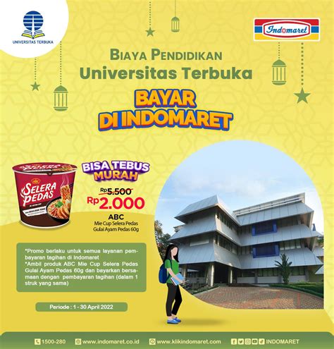 Indomaret On Twitter Bayar Biaya Pendidikan Universitas Terbuka Di