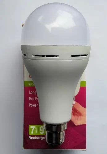 Round Cool White Rechargeable W Led Bulb B W W At Rs