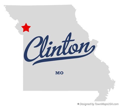 Map of Clinton, Clinton County, MO, Missouri