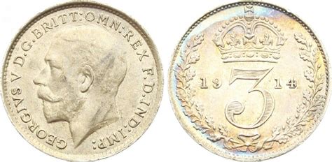 Gro Britannien Threepence George V Vorz Glich Ma Shops