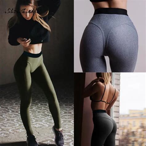 2018 Women High Waist Yoga Pants Fitness Sports Leggings Running Gym