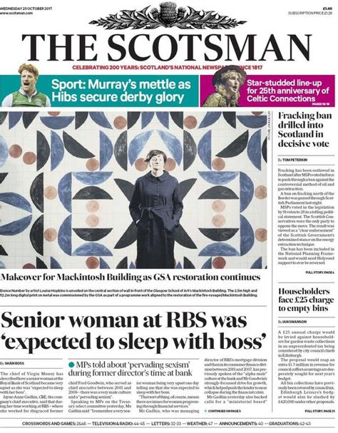 Scotlands Papers Rbs Pervading Sexism Claims Bbc News