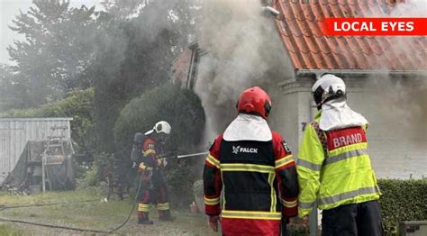 Voldsom Brand I Hus Ved Broby Local Eyes