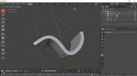 Blender Bend Object Using Curve Modifier Blender 2 8 YouTube