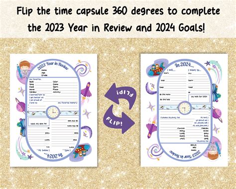 2023 Year In Review Printable 2024 New Years Resolution Printable Kids