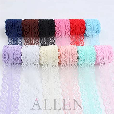 10yards Roll 30mm Lace Trimming Ribbon 22 Colors Lace Fabric Webbing