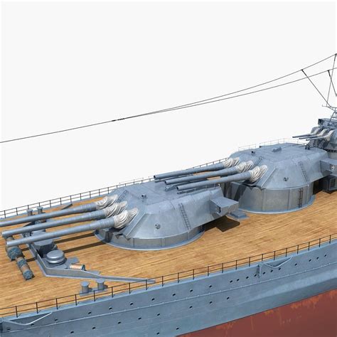 Japanese Battleship Musashi 1944 3d Model 199 Fbx Max Free3d