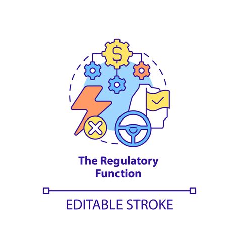 Regulatory function concept icon. Financial system safety. National ...