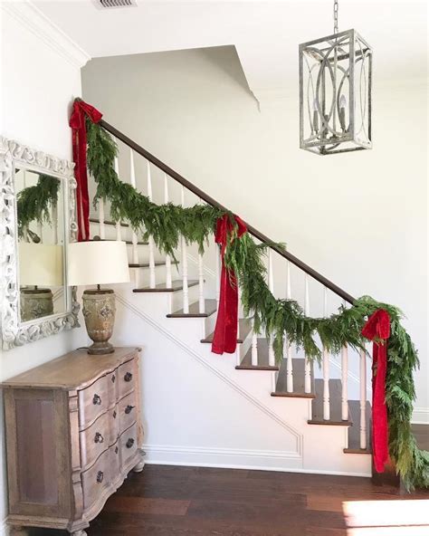 Christmas Decorating Christmas Stairs Decorations Christmas Garland