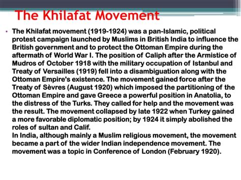 The khilafat movement | PPT