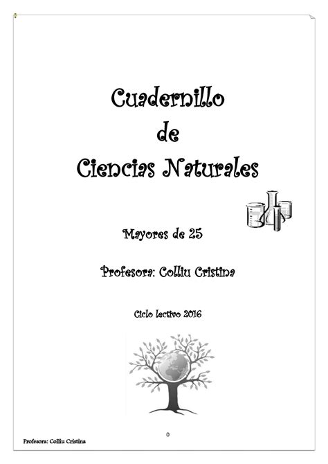 Cuadernillo Ciencias Naturales Cuadernillo De Ciencias Naturales