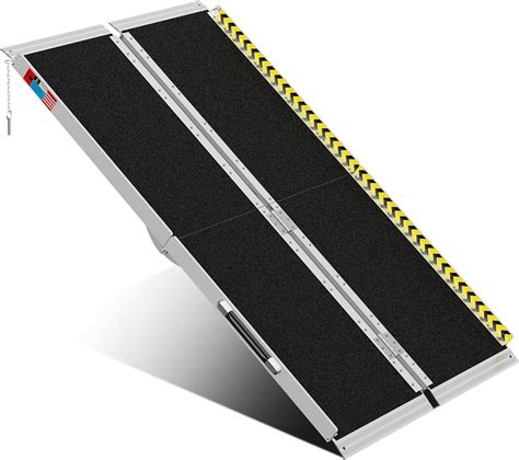 5ft Wheelchair Ramp Non Slip Portable Aluminum Alloy Ramp 800 Lbs Weight Capacity