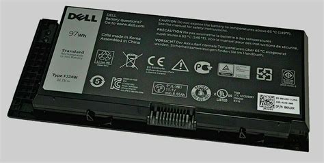 Genuine Battery FV993 Dell Precision M6600 M4800 M4600 M6800 FJJ4W 97WH