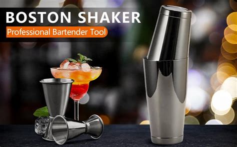 Stainless Steel Boston Shaker 2 Piece 18oz And 28oz Professional Bartender Cocktail Shaker