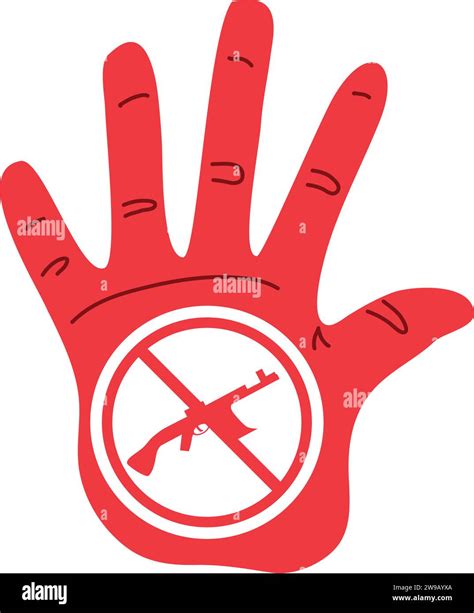 red hand day solidarity Stock Vector Image & Art - Alamy