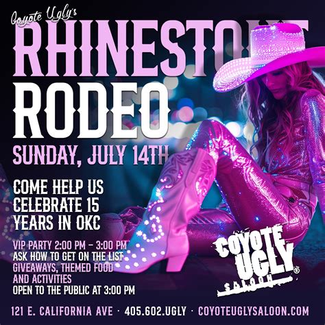 15 Year Anniversary - Rhinestone Rodeo - Oklahoma City - Coyote Ugly Saloon