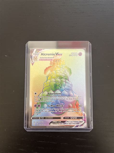 Alcremie Vmax Full Art Rainbow Secret Rare Pokemon Shining