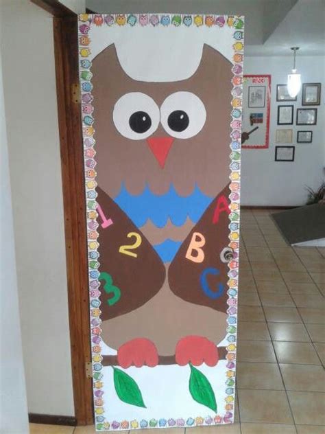 Owl Door Owl Theme Classroom Classroom Door Joelle Owl Door Beginning Of School Bulletin