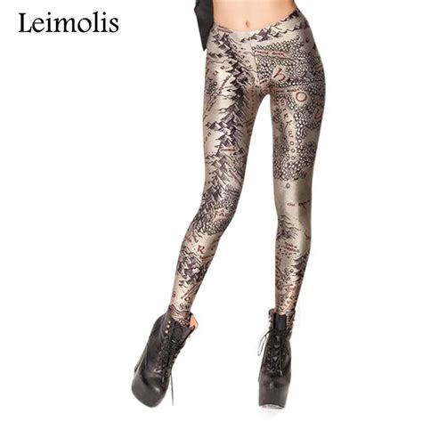 Leimolis 3d Printed Fitness Push Up Workout Leggings Women Gothic