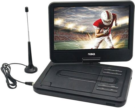 NAXA NPDT-1000 10-inch TFT LCD Swivel Screen Portable DVD Player with TV, USB/SD - DVD & Blu-ray ...