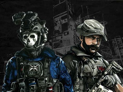 Call of Duty Ghost & Captain MODERN WARFARE Price Art Print - Etsy