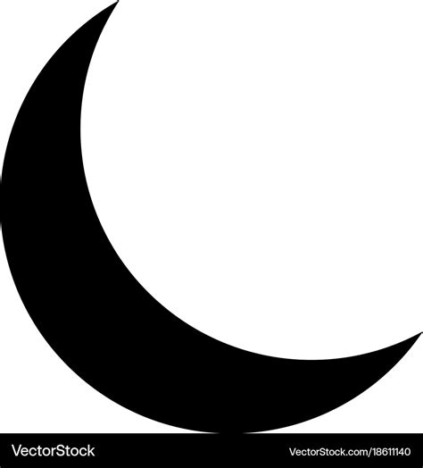 Isolated moon silhouette Royalty Free Vector Image