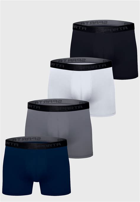 Kit 4 pçs Cueca Boxer Microfibra Básica Sparta Underwear