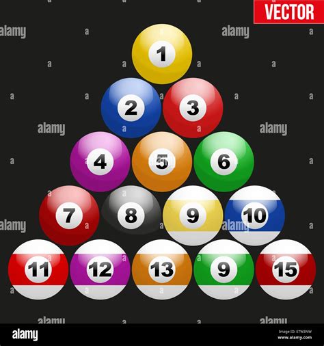 Six Pool Balls Stock Vector Images Alamy